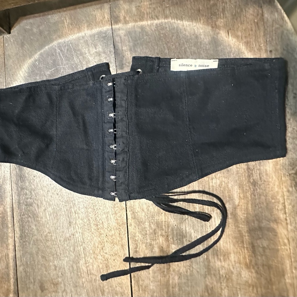 Silence + Noise Black Corset Belt